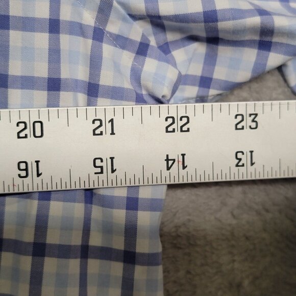 Eton Blue and White Checkered Casual Button Down Shirt - Picture 3 of 8